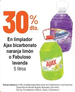 Alkosto Ajax bicarbonato naranja limón o Fabuloso lavanda oferta
