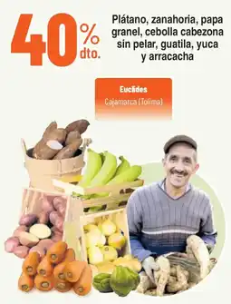 Ktronix Euclides plátano zanahoria papa granel cebolla cabezona sin pelar guatila yuca y arracacha oferta