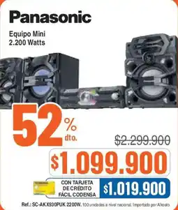 Alkosto Panasonic Equipo Mini oferta