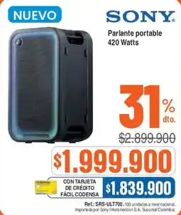 Alkosto Sony parlante portable oferta