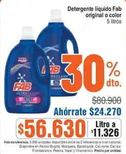 Ktronix Detergente liquido Fab original o color oferta