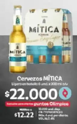 Olímpica Cervezas MÍTICA oferta