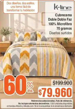 Alkosto K-line Cubrecama Doble Doble Faz oferta