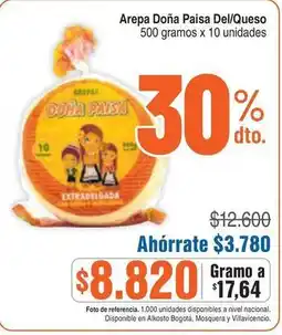 Alkosto Doña paisa - arepa del/queso oferta