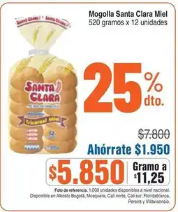 Alkosto Santa clara - mogolla miel tricareal oferta