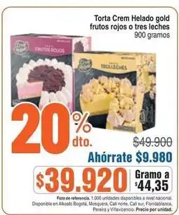 Alkosto Crem helado - torta gold oferta