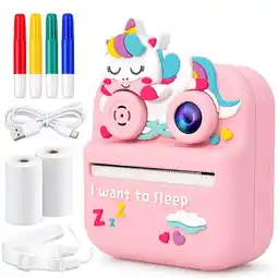 Falabella Cámara Instantánea Infantil Con Impresión Térmica 48MP Video 1080p Unicornio oferta