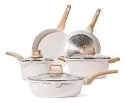 Falabella Set Batería De Cocina Cerámica Inducción 8 Piezas Beige oferta