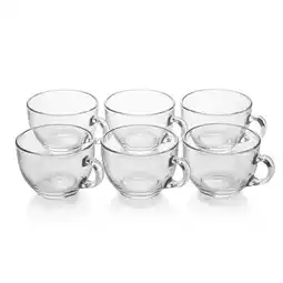 Falabella Set 6 Vasos Pocillos Vidrio Transparente Café Té 190ml oferta