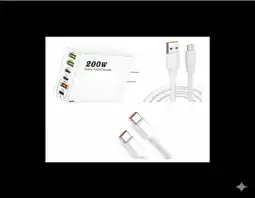 Falabella Cargador Super Rápido Multipuerto de 200W con Puertos USB-A y Tipo C oferta