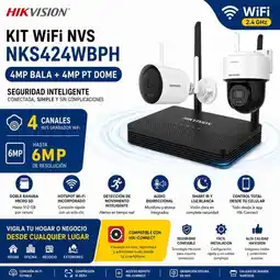 Falabella Kit WiFi 4MP con NVS de 4 Canales, Cámara Bullet y PT Dome NKS424WBPH oferta