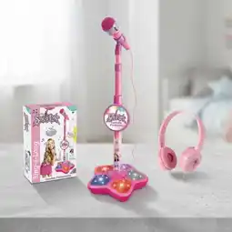 Falabella Micrófono Karaoke Pedestal Con Cable Para Niños Luces Audifo oferta