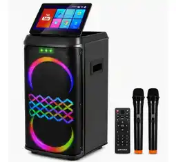 Falabella Parlante Torre Bluetooth DP-1425 Con Pantalla 2 Micrófonos Karaoke oferta