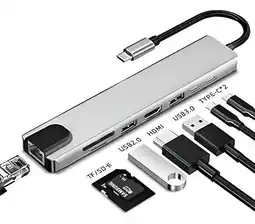Falabella Convertidor Tipo C 8 En 1 Hub Usb Hdmi Rj45 Sd Para Portatil oferta
