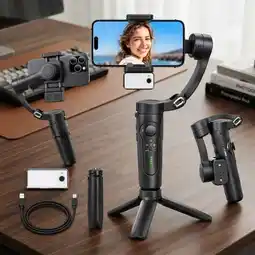Falabella Estabilizador M3 Gimbal Para Celular 3 Ejes Seguimiento Ia Luz Led oferta