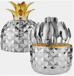 Falabella Juego De Cubiertos En Acero X 24 Piezas En Forma De Piña oferta