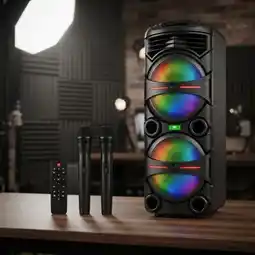 Falabella Parlante Torre DP-2137 Doble 12 Pulgadas 40 W RGB Micrófonos control oferta