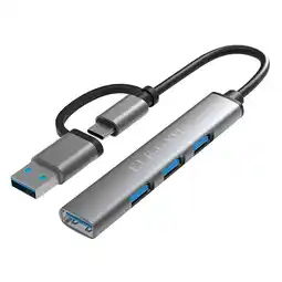 Falabella Hub Multipuertos 2 En 1 Tipo C Y Usb 3.0 De 4 Puertos oferta