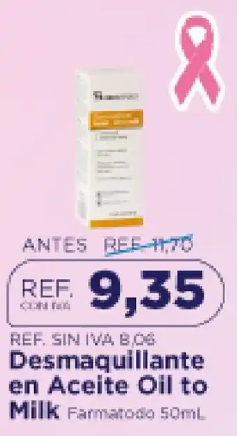Farmatodo Desmaquillante en Aceite Oil to Milk