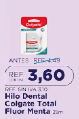 FarmaTodo Colgate Hilo Dental Total Fluor Menta oferta