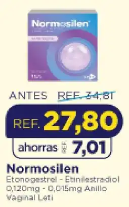 FarmaTodo Normosilen Etonogestrel - Eтинилестрадиол 0,120mg - 0,015mg Anillo Vaginal Leti oferta