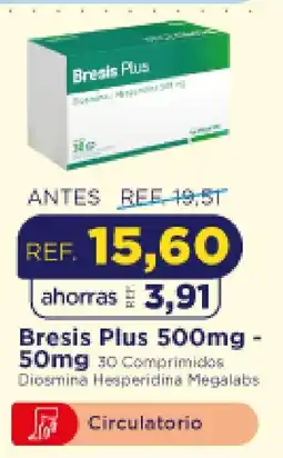 FarmaTodo Bresis Plus 500mg - 50mg oferta