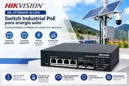Falabella Switch Industrial Solar DS-3T1506HP-EI-UPS 4 Puertos PoE Gigabit y 2 SFP oferta