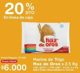 Makro Harina de Trigo Haz de Oros x 2,5kg oferta