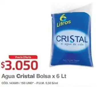 Makro Agua Cristal Bolsa 6lt oferta