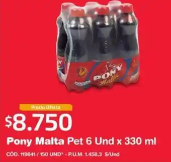 Makro Pony Malta Pet 6 Und x 330ml oferta