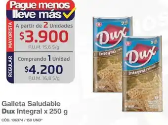 Makro Galleta Saludable Dux Integral 2 x 250g oferta