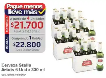 Makro Cerveza Stella Artois 4 x 330ml oferta