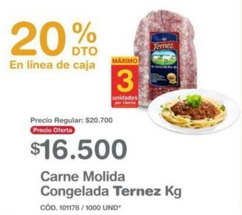 Makro Carne Molida Congelada Ternez oferta