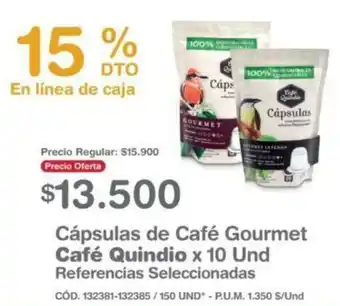 Makro Cápsulas de Café Gourmet Café Quindio 10 Und oferta