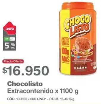 Makro Chocolisto Extracontenido 1100g oferta