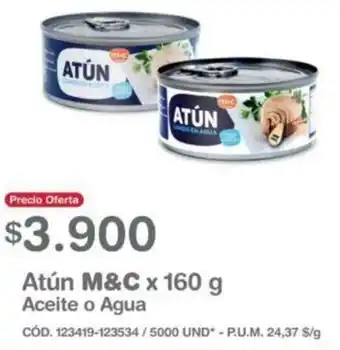 Makro Atún M&C 160g oferta