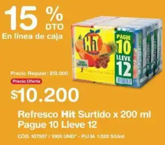 Makro Refresco Hit Surtido 200ml oferta