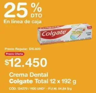 Makro Crema Dental Colgate Total 12 x 192g oferta