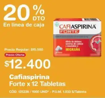 Cafiaspirina Forte x 12 Tabletas