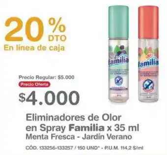 Makro Eliminadores de Olor en Spray Familia x 35ml oferta