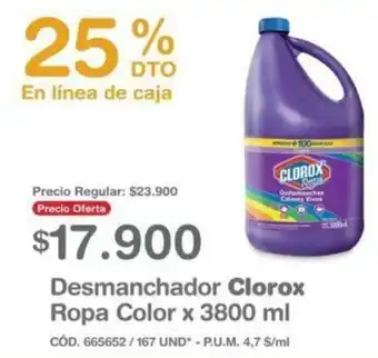 Makro Desmanchador Clorox Ropa Color 3800ml oferta