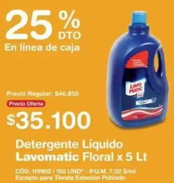 Makro Detergente Líquido Lavomatic Floral 5lt oferta
