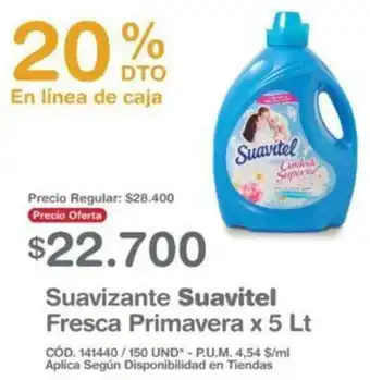 Makro Suavezante Suavitel Fresca Primavera 5lt oferta