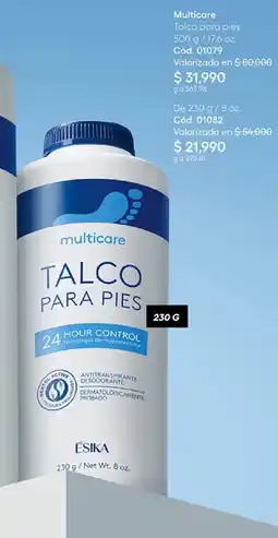 Ésika Multicare Talco para pies oferta