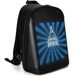 Falabella Mochila Inteligente Con Pantalla LED Programable Pixel Art Color Negro oferta