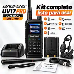 Falabella Radio UV17 Pro Walkie Talkie 10W GPS VHF UHF USB-C oferta