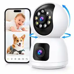 Falabella Cámara Seguridad WiFi Doble Lente 4MP 2K Visión Nocturna Vigilancia oferta