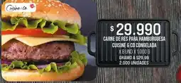 Jumbo Cuisine & co - carne de res para hamburguesa congelada oferta