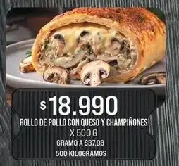 Jumbo Rollo de pollo con queso y champiñones oferta