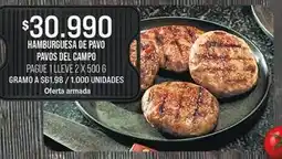 Jumbo Pavos del campo - hamburguesa de pavo oferta